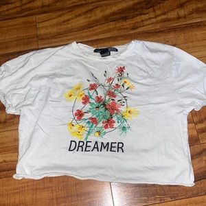 White “dreamer” crop top